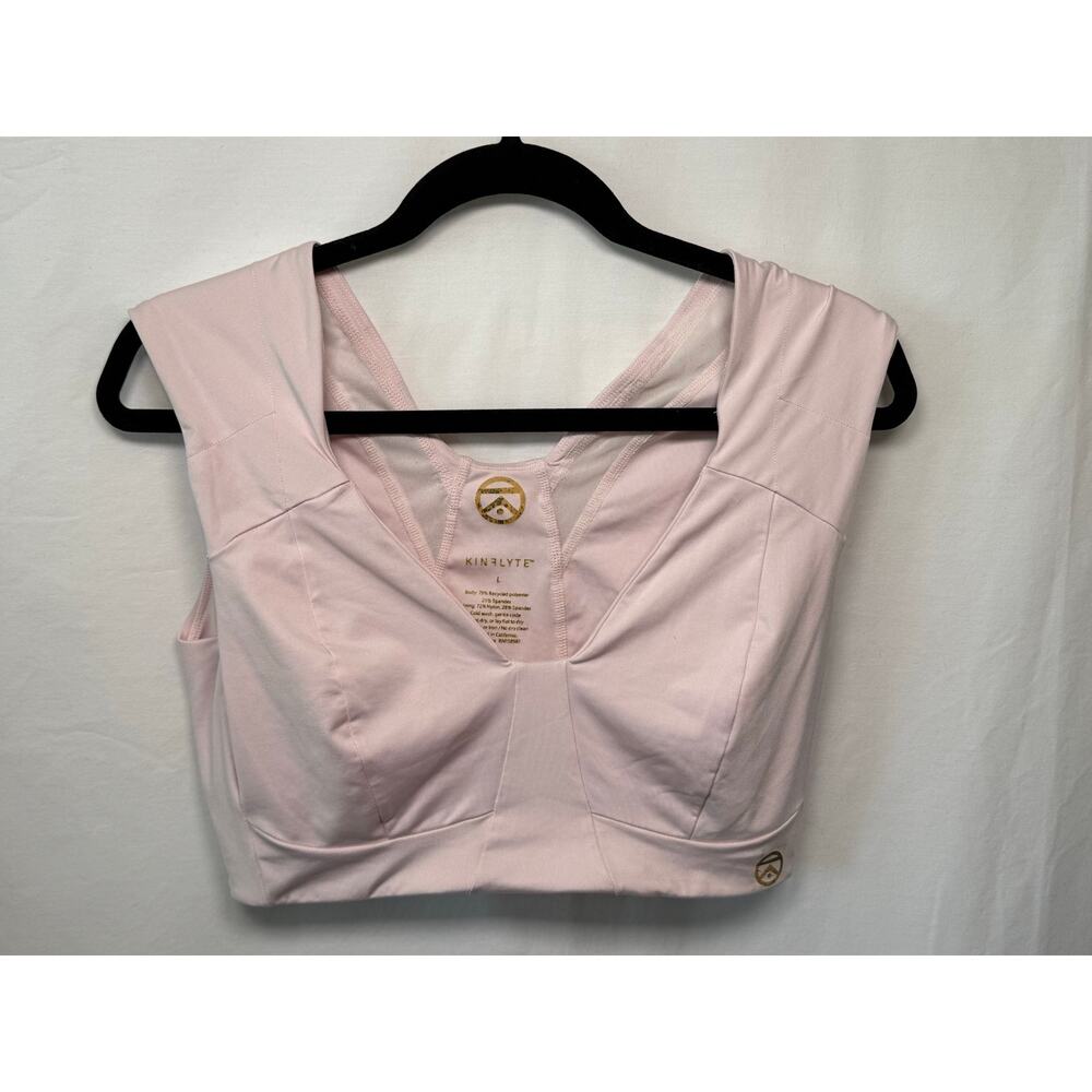 Kinflyte Freedom Wire Free Ultra Support Posture Bra, Pink, Size Large